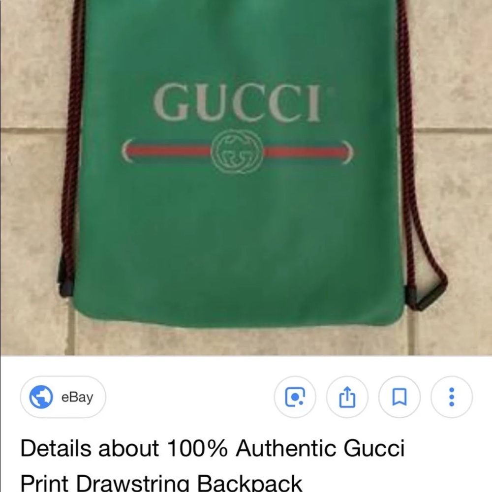 SOLD. Gucci Drawstring Back pack - Picture 6 of 6